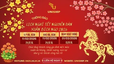 UNISHIP : Thông Báo Lịch Nghỉ Tết Nguyên Đán Xuân Bích Ngọ 2026